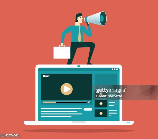 video subscription - selfie video stock illustrations