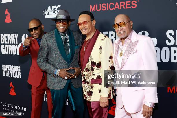 Lawrence Payton, Alex Morris, Ronnie McNeir, and Abdul 'Duke' Fakir of Four Tops attend MusiCares Persons of the Year Honoring Berry Gordy and Smokey...