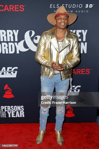 Jimmie Allen attends MusiCares Persons of the Year Honoring Berry Gordy and Smokey Robinson at Los Angeles Convention Center on February 03, 2023 in...