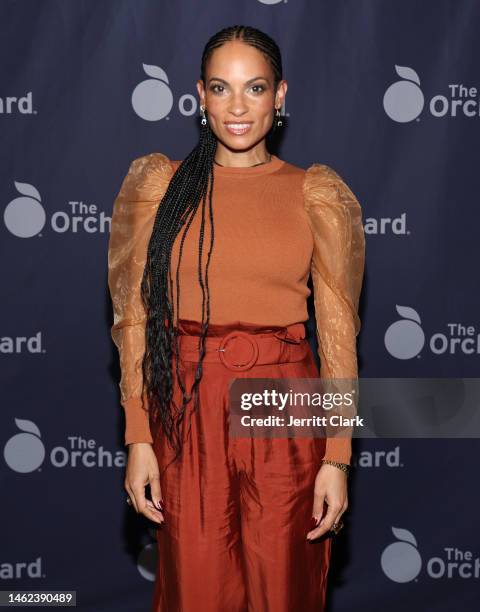 Goapele attends The Orchard Hollywood Happy Hour at Bar Lis on February 02, 2023 in Los Angeles, California.