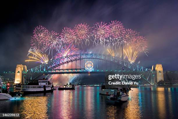 happy new years! - sydney smoke stock pictures, royalty-free photos & images