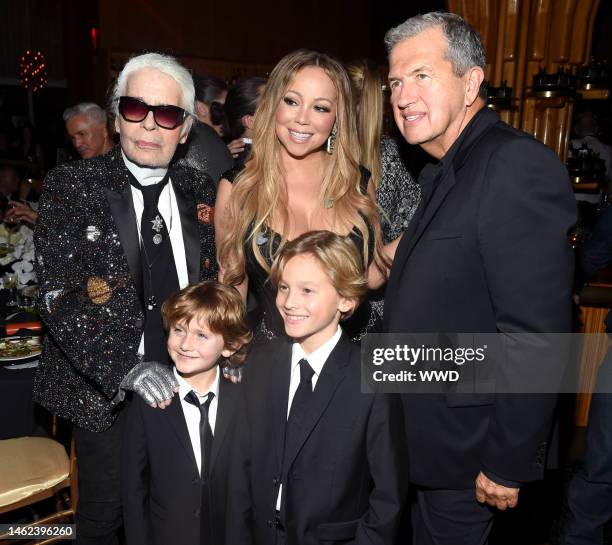 Karl Lagerfeld, Mariah Carey, Mario Testino, Jameson Kroenig, Hudson Kroenig