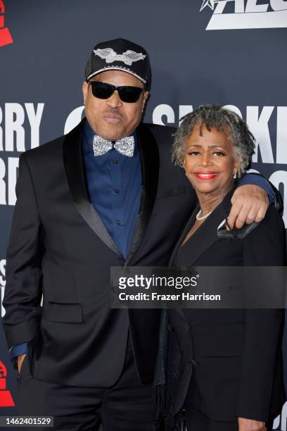 Rockwell and Hazel Gordy attend MusiCares Persons of the Year Honoring Berry Gordy and Smokey Robinson at Los Angeles Convention Center on February...