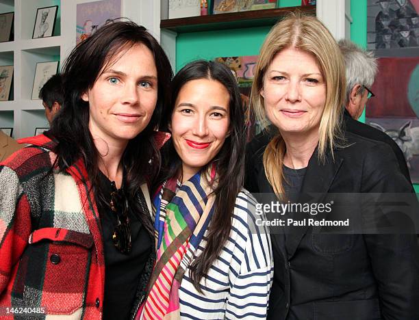 Director Molly Schiot, screenwriter Bugge and Fawn Hall attend "Time Alters All: A Retrospective Of An Emerging Artist" Exhibition By Michael...
