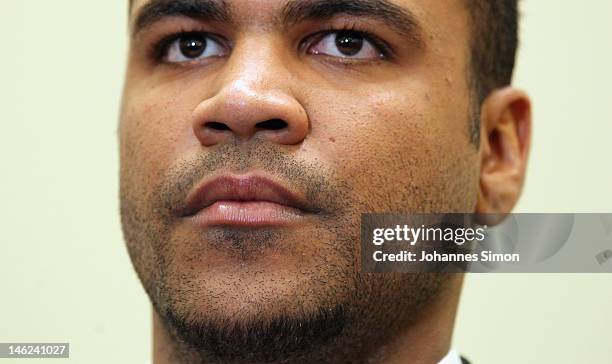 Brazilian Breno Vinícius Rodrigues Borges, so called Breno, former player of German football club FC Bayern Muenchen looks on ahead of his trial at...