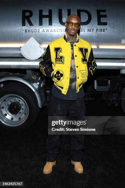 Mateo Berry attends the Rhude Awakening: Fuel My Fire Autumn/Winter 2023 Runway Show on February 03, 2023 in Los Angeles, California.