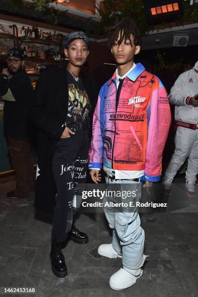 Willow Smith and Jaden Smith attend H.E.R.'s Vogue Philippines Cover And Pre-Grammy Celebration at Bar Lis on February 03, 2023 in Los Angeles,...
