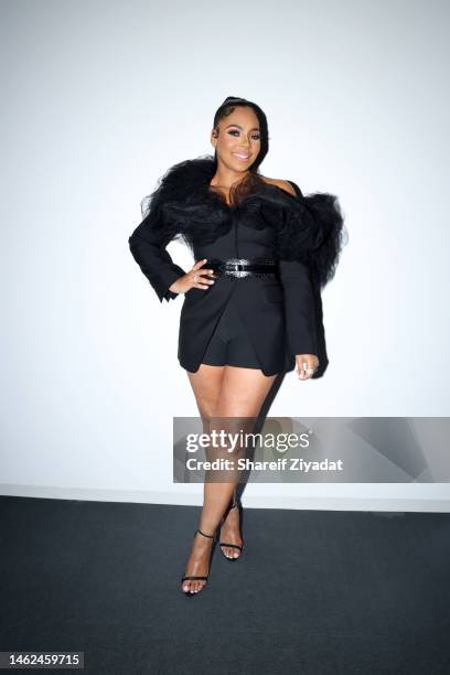 Ashanti attends the Feature Presentation Podcast official launch on February 03, 2023 in New York City.
