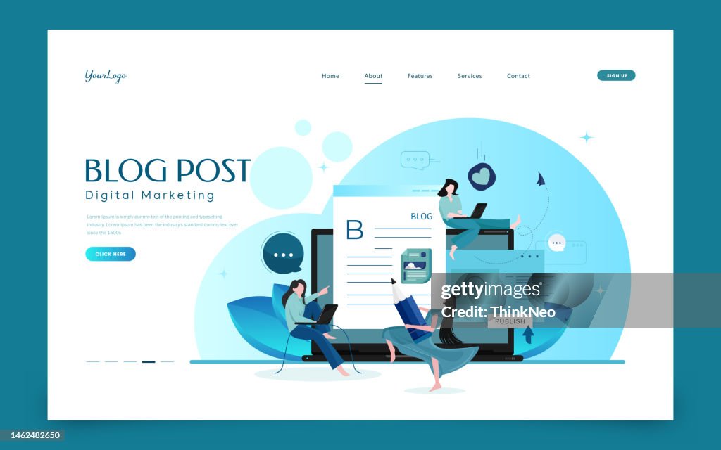 Blog Project Images Blogging Concept High-Res Vector Graphic - Getty Images