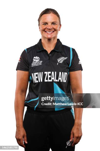 Suzie Bates of New Zealand poses for a portrait prior to the ICC Women's T20 World Cup South Africa 2023 on February 04, 2023 in Cape Town, South...