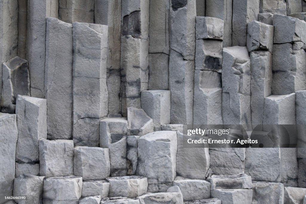 Basalt columns at Reynisfjara Black Sand Beach, Iceland