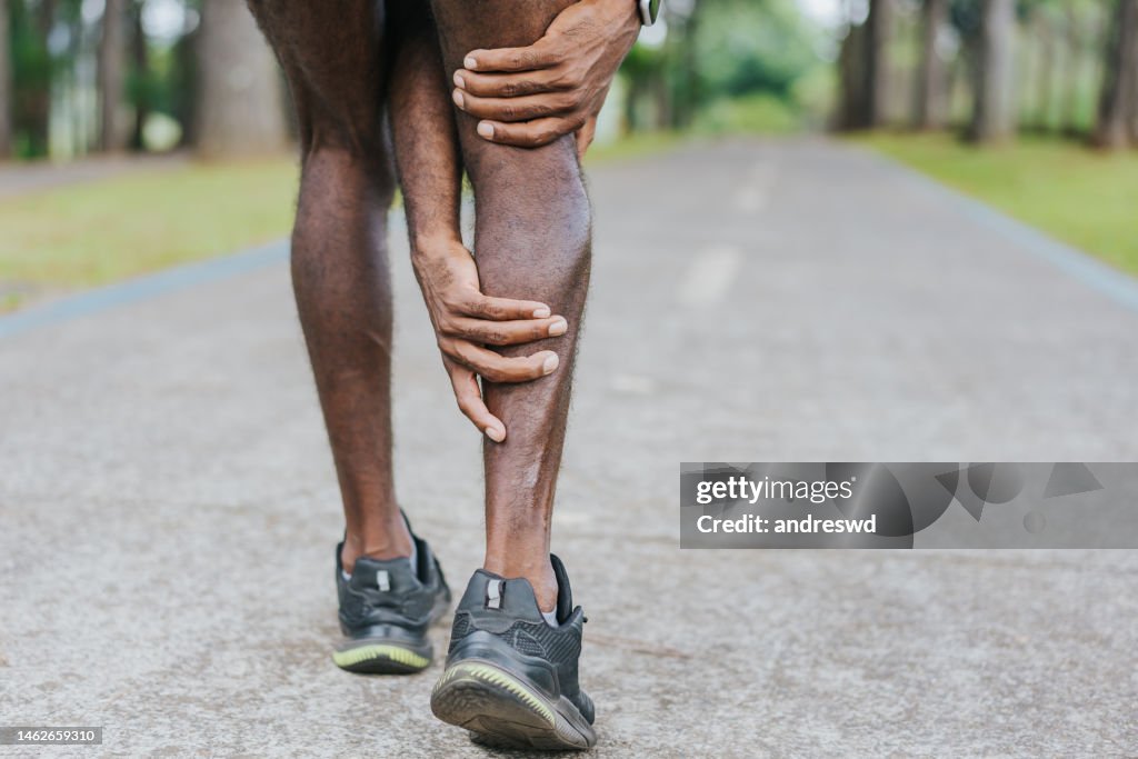 Portrait of a man with calf pain