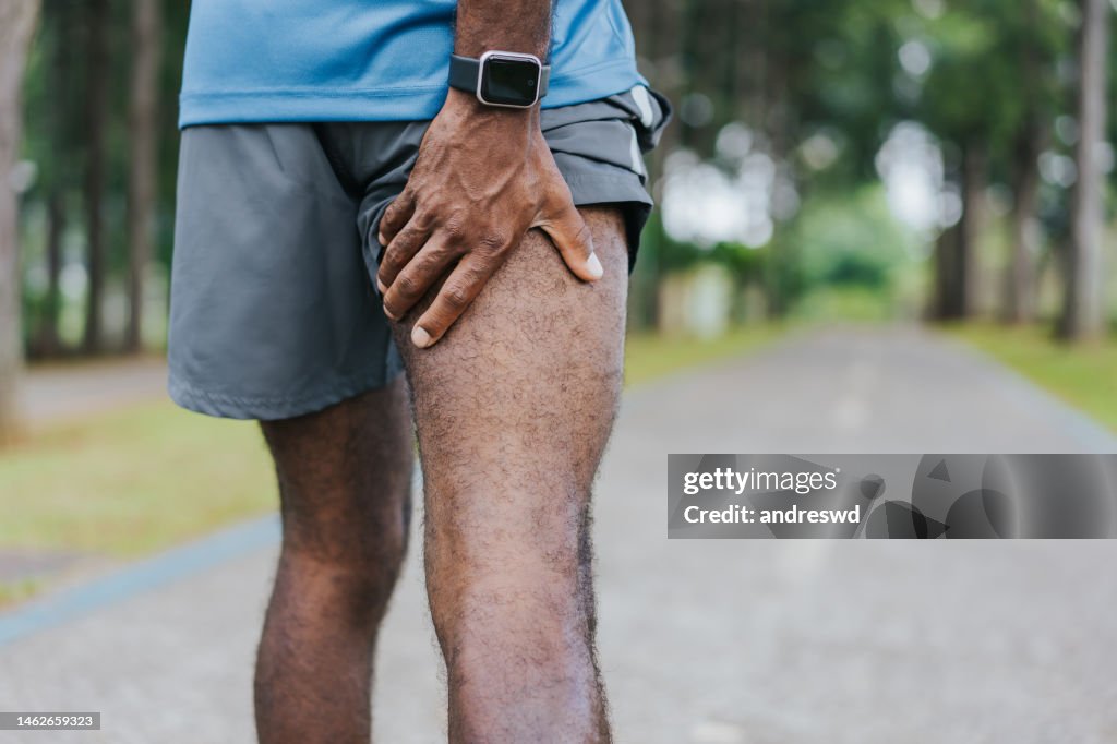 Man thigh leg pain