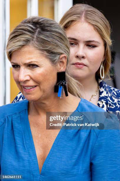 Queen Maxima of The Netherlands and Princess Amalia of The Netherlands visit Landhuis de Knip and the performance the revolt of Tula at the Dutch...