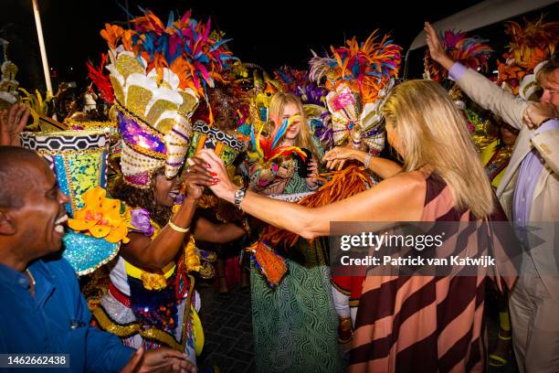 King Willem-Alexander of The Netherlands, Queen Maxima of The Netherlands and Princess Amalia of The Netherlands visit the carnaval festival at the...