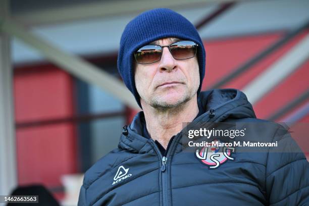 Coach Davide Ballardini of US Cremonese poses before the Serie A match between US Cremonese and US Lecce at Stadio Giovanni Zini on February 04, 2023...