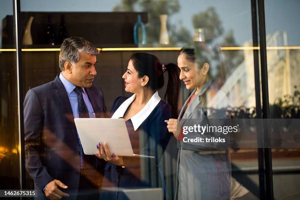 business people with laptop at office - india office stock pictures, royalty-free photos & images