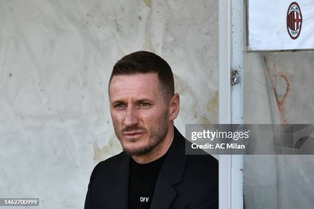 Ignazio Abate head coach of AC Milan during the Primavera 1 match between Sassuolo and AC Milan at Enzo Ricci Stadium on February 04, 2023 in...