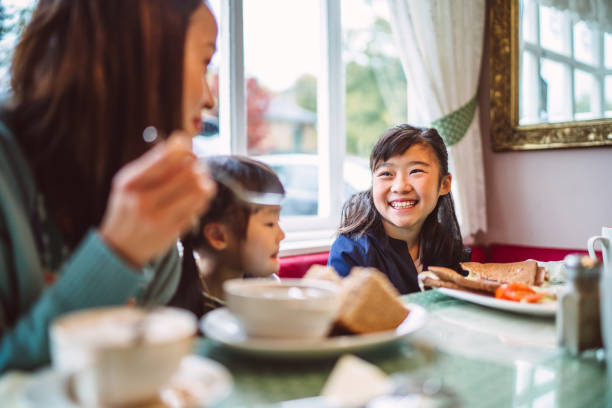 Family enjoying meal