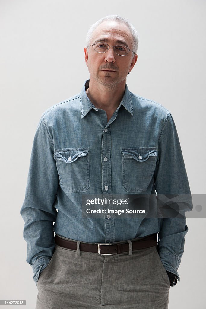 Portrait of mature man, studio shot