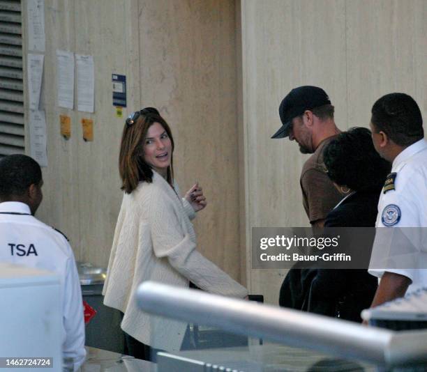 Sandra Bullock and Jesse James are seen on May 23, 2006 in Los Angeles, California.