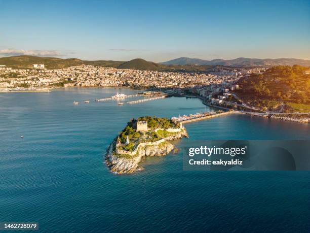 aerial view kusadasi - kusadasi stock pictures, royalty-free photos & images