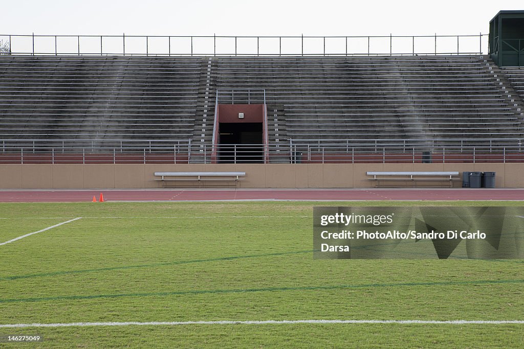 Empty stadium and track