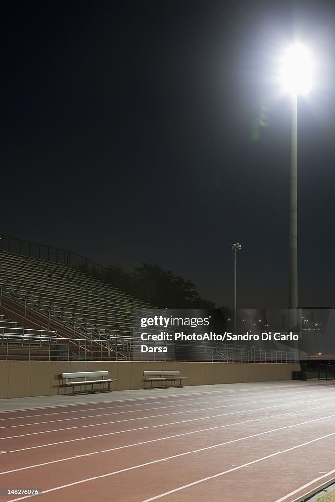 Running track at night