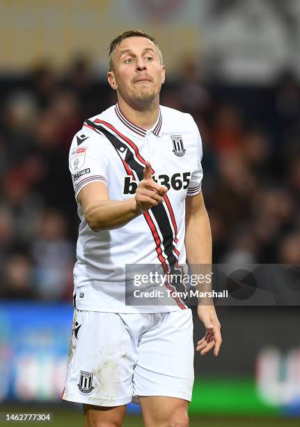 Phil Jagielka of Stoke City during the Sky Bet Championship match between Luton Town and Stoke City at Kenilworth Road on February 04, 2023 in Luton,...