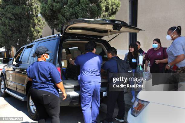 Los Angeles, CaliforniaJuly 1, 2023A bus carrying dozens of migrants from Texas arrived at Union Station in downtown Los Angeles on Saturday July 1...