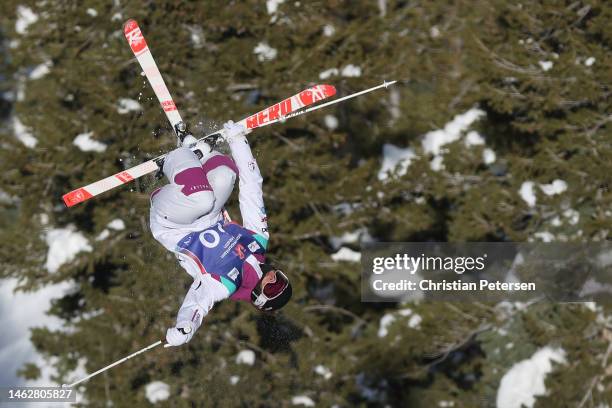 Fantine Degroote of Team France is seen during training prior to the Dual Moguls competition on day three of the Intermountain Healthcare Freestyle...