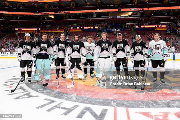 Artemi Panarin of the New York Rangers, Ilya Sorokin of the New York Islanders, Andrei Svechnikov of the Carolina Hurricanes, Igor Shesterkin of the...