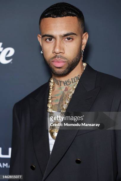 Vic Mensa attends 2023 Roc Nation The Brunch at Private Residence on February 04, 2023 in Bel Air, California.