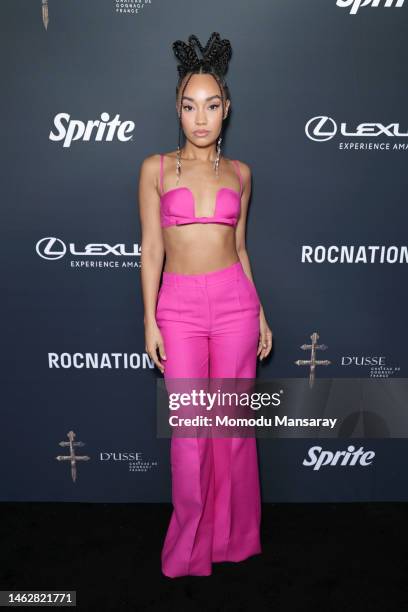 Leigh-Anne Pinnock attends 2023 Roc Nation The Brunch at Private Residence on February 04, 2023 in Bel Air, California.