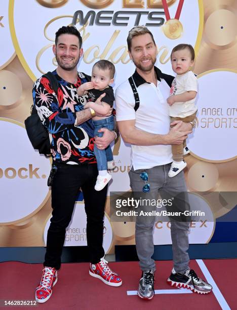 Michael Turchin, Violet Betty, Lance Bass and Alexander James attend the 2023 Gold Meets Golden 10th Anniversary Year Event at Virginia Robinson...