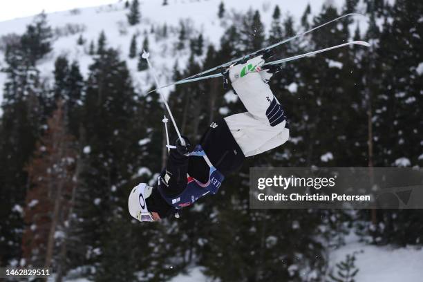 Matt Graham of Team Australia competes in the Men's Dual Moguls Preliminary Rounds on day three of the Intermountain Healthcare Freestyle...