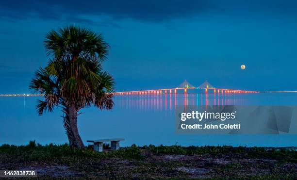 fort de soto park, sunshine skyway bridge, saint petersburg, florida - south tampa stock pictures, royalty-free photos & images