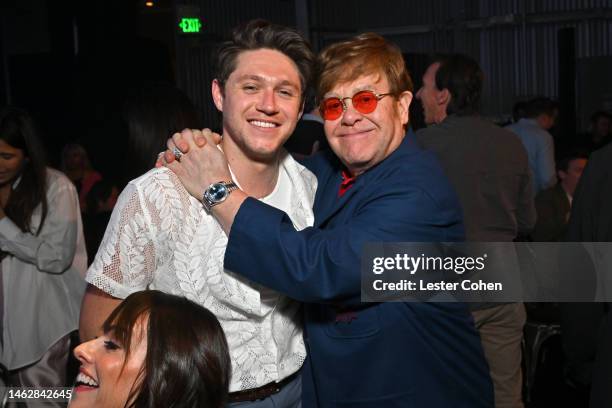 Niall Horan and Elton John attend Sir Lucian Grainge’s 2023 Artist Showcase, Presented By Merz Aesthestics’ Xperience+ and Coke Studio” at Milk...