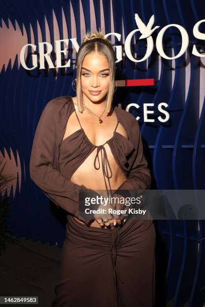 Jasmine Sanders attends the Grey Goose Essences: Sound Sessions, Featuring Jazmine Sullivan at The GRAMMY Museum on February 04, 2023 in Los Angeles,...