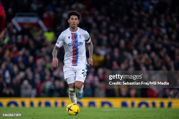 Chris Richards of Crystal Palace during the Premier League match between Manchester United and Crystal Palace at Old Trafford on February 4, 2023 in...