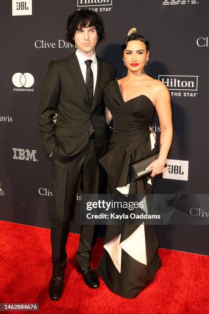 Jutes and Demi Lovato attend the Pre-GRAMMY Gala & GRAMMY Salute To Industry Icons Honoring Julie Greenwald & Craig Kallmanat at The Beverly Hilton...