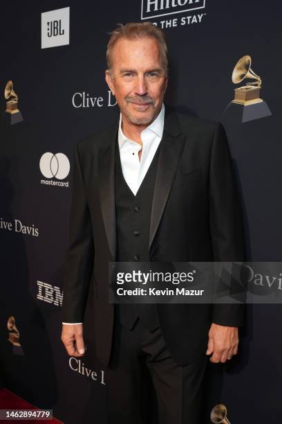 Kevin Costner attends the Pre-GRAMMY Gala & GRAMMY Salute to Industry Icons Honoring Julie Greenwald and Craig Kallman on February 04, 2023 in Los...