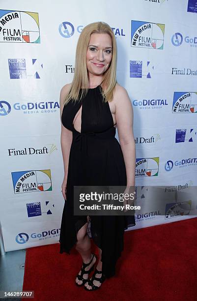 Actress Moira Cue attends the Los Angeles Premiere of "Ray Bradbury's Kaleidoscope" at the New Media Film Festival at the Landmark Theatre on June...