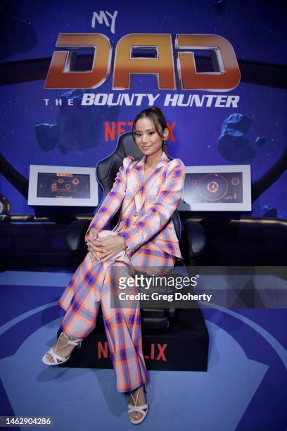 Jamie Chung attends Netflix's "My Dad The Bounty Hunter" S1 Premiere at Netflix Tudum Theater on February 04, 2023 in Los Angeles, California.