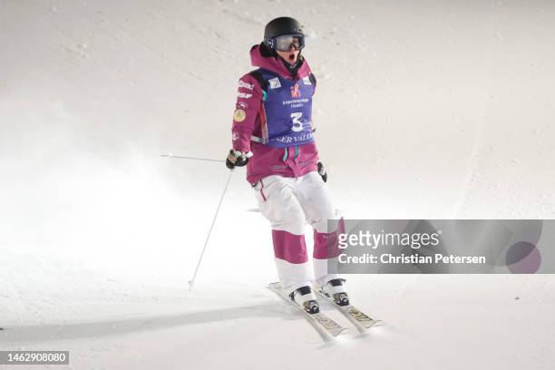 Perrine Laffont of Team France competes in the Women's Dual Moguls Finals on day three of the Intermountain Healthcare Freestyle International Ski...