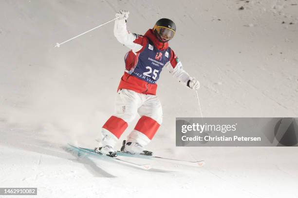 Yutaro Murata of Team Japan competes in the Men's Dual Moguls Finals on day three of the Intermountain Healthcare Freestyle International Ski World...