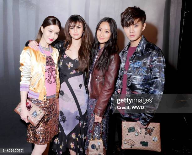 Janice Man, Selena Gomez, Aimee Sun and Allen Ren JiaLun in the front row