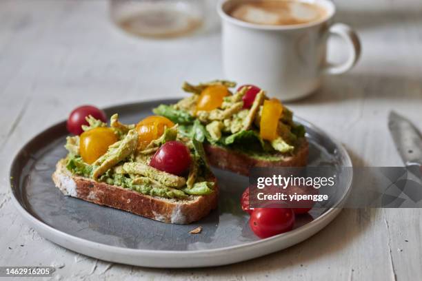 delicious brunch toast - toasted bread stock pictures, royalty-free photos & images