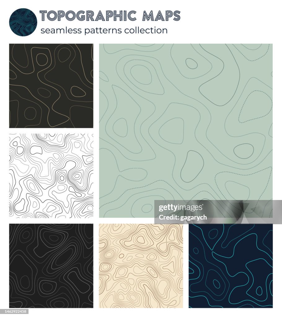 Isoline Pattern Topographic Maps Appealing Isoline Patterns Seamless Design Astonishing ...