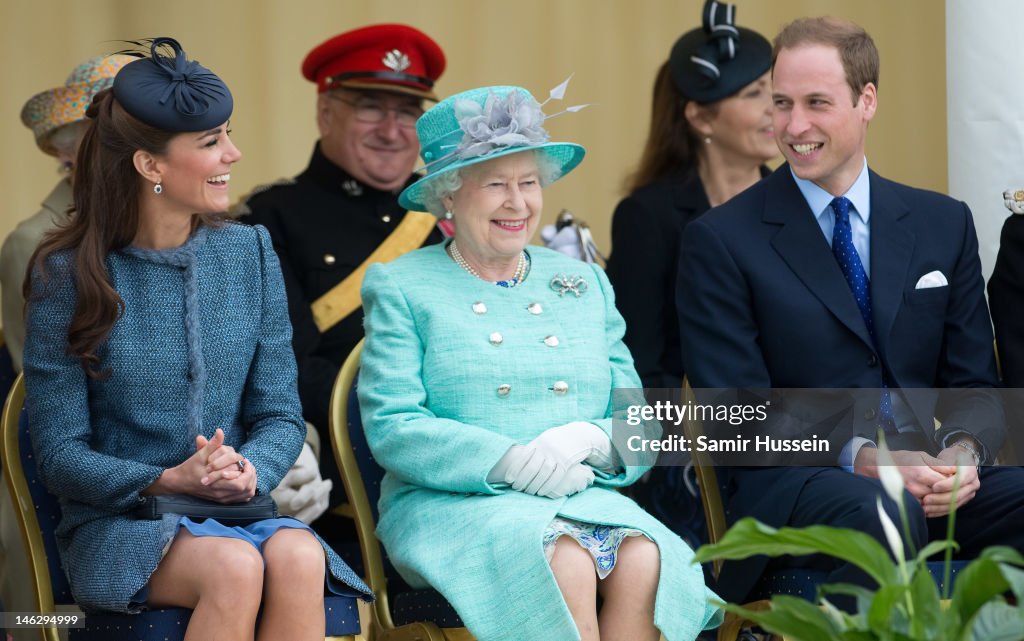 Queen Elizabeth II and The Duke And Duchess Of Cambridge Visit The East Midlands